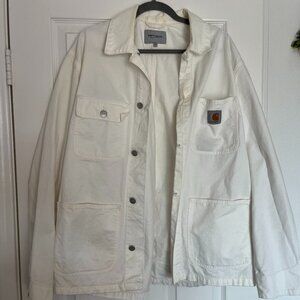 White mens carhartt utility jacket (XL)